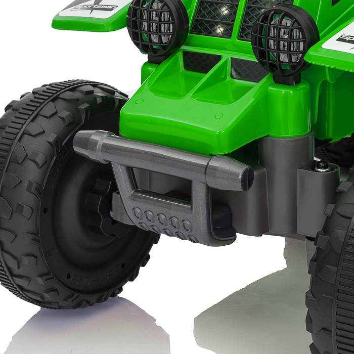 AIYAPLAY Kids Electric Quad Electric Kids Quad з функцією вперед і назад, LED і Sound Електромобіль для дітей 1,5-3 роки 3 км/год Металевий зелений