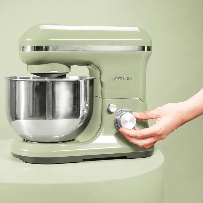 Міксер Cecotec Cecomixer Merengue 5L 1200W: 6 швидкостей, сталева чаша 5л, зелений, 5 функцій