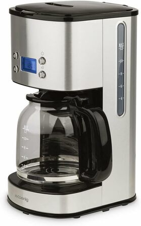 Кавоварка крапельна H.Koenig MG30, 1.5 л, 12-20 чашок, програмована, LCD, срібляста