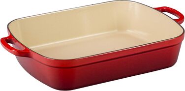 Сковорода Le Creuset Signature з чавуну, прямокутна, 4.9 л, для всіх типів плит, включаючи індукцію, (Червоний, 37 см)