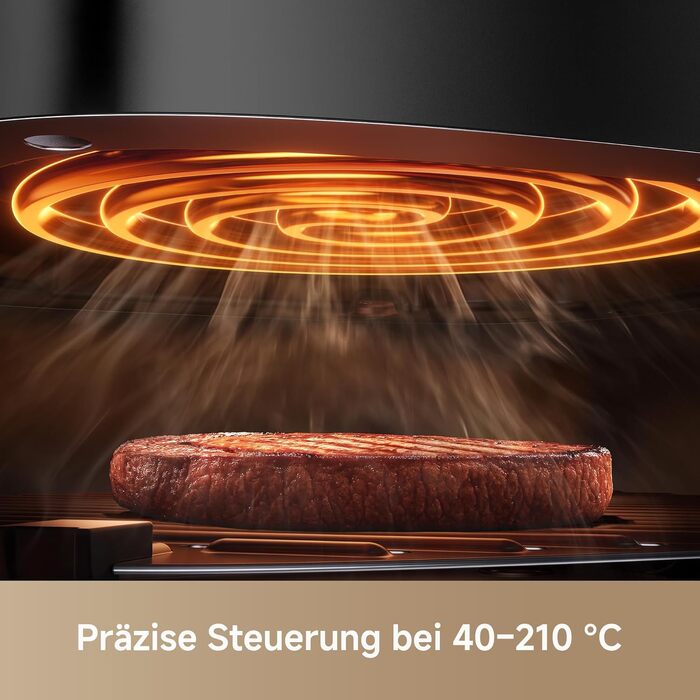 Аерофритюрниця Mova AeroChef AF20 Pro, 9 л, дві зони приготування, SyncFinish, 2700 Вт, діапазон 40-230 °C, конвекційний підігрів