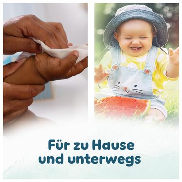 Дитячі вологі серветки Pampers Harmonie Protect & Care, гіпоалергенні, без ароматизатора, 792 шт (18 упаковок по 44 шт)