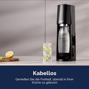 Сифон для газування води SodaStream Terra (чорний) з пляшкою CO2 та DWS