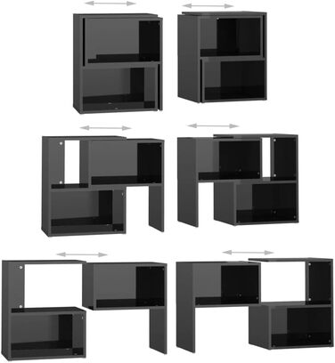 vidaXL Тумба під телевізор, глянцева чорна, 104x30x52 см, ДСП, сучасна TV-тумба, меблі для вітальні