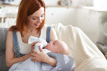 Подушка для годування Amilian Baby klein (Сірий), з наповнювачем, 22x20 см - для подорожей, з тунелем для рук