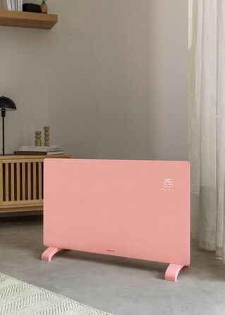 Електричний скляний конвектор з Wi-Fi, LED-екраном, 2000 Вт, пастельно-рожевий, CREATE/WARM CRYSTAL