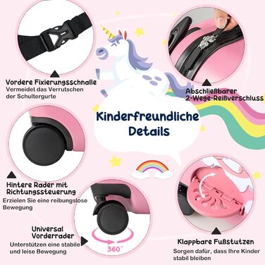 Дитячий дорожній набір DREAMADE: валіза-тролейбус та рюкзак 18”+12”, валіза для дітей у вигляді бджоли, жовтий, комплект для подорожей