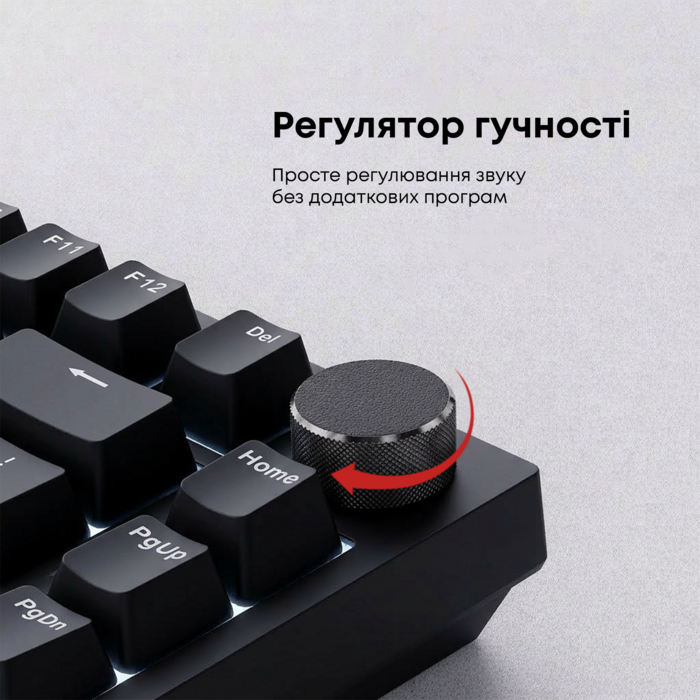 Дротова механічна клавіатура Ajazz AK820 Red Switch Black (AK820-R-B)