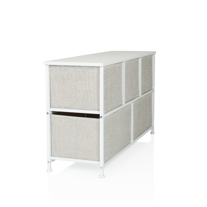 Комод FOLDAR 100x30x55см 5 відділень сірий hjh LIVING