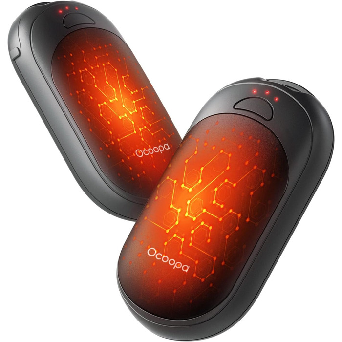 Електричні грілки для рук OCOOPA 2 шт. з магнітом, 5000mAh, 3 режими нагріву, компактні, для рукавичок, зими