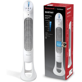 Оцилюючий турбовентилятор Honeywell QuietSet HYF260 для всієї кімнати, 5 швидкостей, 80° осциляція, таймер, автоматичне вимкнення підсвітки, пульт ДК
