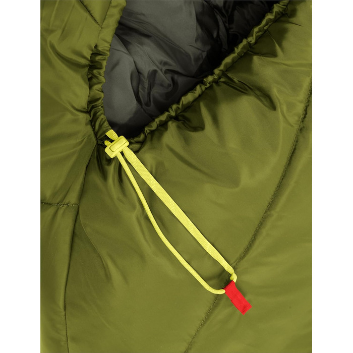 Трисезонний спальний мішок VAUDE Sioux 800 II синій, синтетичний кокон для кемпінгу (2°C – 8°C), 220x80 см, блискавка справа