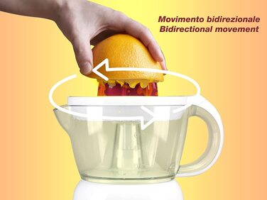 Електрична цитрусожумалка Beper BP.101H 700 мл, біло-червона