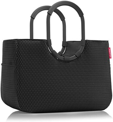Сумка Reisenthel Loopshopper L – містка, з відділеннями, з перероблених PET-пляшок, золотий (Mesh Black)