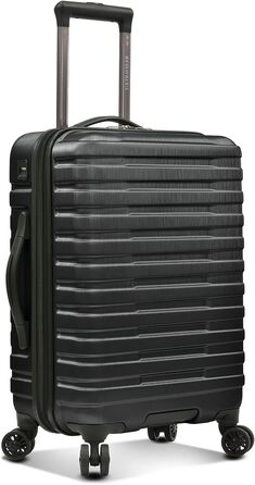 Жорсткий валіза U.S. Traveler Boren 22'' з полікарбонату, чорний, з USB, 8 спінінг-коліс, алюмінієва ручка, для ручної поклажі