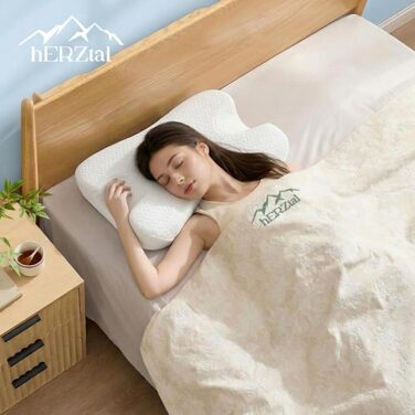 Ортопедична подушка для шиї Contour Sleep з ефектом пам'яті (Memory Foam) — ергономічна підтримка шийного відділу хребта для сну на боці та спині, Oeko-TEX