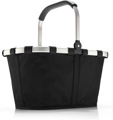 Reisenthel carrybag чорний – міцний кошик для покупок з великим об'ємом і зручною внутрішньою кишенею, елегантний водовідштовхувальний дизайн
