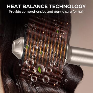 UKLISS Airstyler 5-в-1: Фен-щітка, стайлер для волосся з іонізацією, випрямляч, плойка для локонів, насадки для укладання. Золото-білий колір