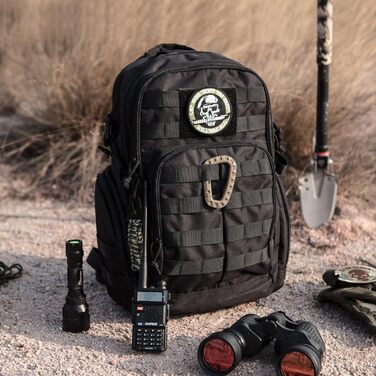 Mardingtop тактичний військовий рюкзак 40л з MOLLE, чорний, для туризму, походів і кемпінгу