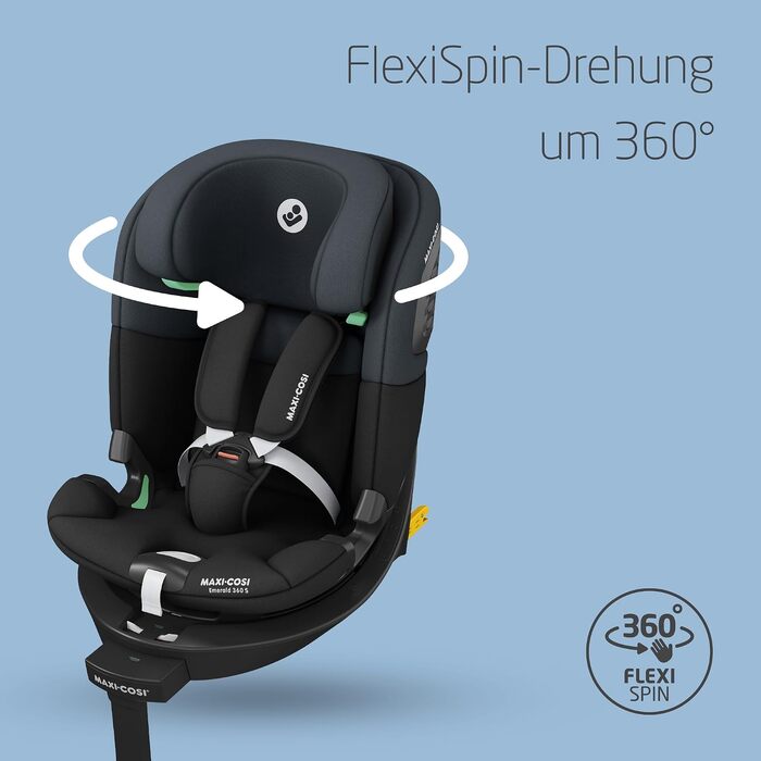 Дитяче автокрісло Maxi-Cosi Emerald 360 S i-Size (40–150 см), ISOFIX, Tonal Black