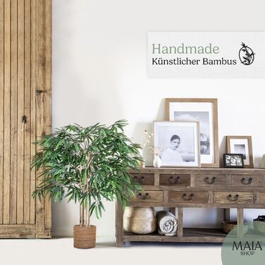 Штучний бамбук для декору, 105x70 см, пластиковий, кімнатна рослина Maia Shop