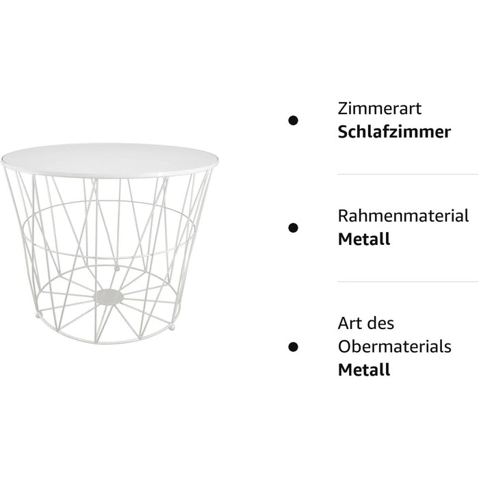 Журнальний стіл PrimoLiving Design XL, білий металевий кошик з дерев'яною кришкою, 50x40 см, стіл з місцем для зберігання, сучасний декор