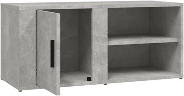 Тумба під телевізор vidaXL, бетонно-сіра, 80x31,5x36 см, ДСП, сучасний ТВ столик, меблі для вітальні