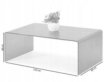 Журнальний стіл Mebel-Partner прямокутний 110 x 60 x 40 см, антрацит/графіт/сірий