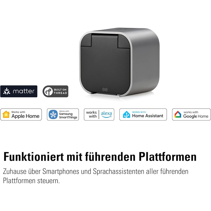 Розумна система поливу Eve Energy Outdoor (Matter) з керуванням через додаток/Siri для саду/балкону, без хаба, сумісна з розподільниками