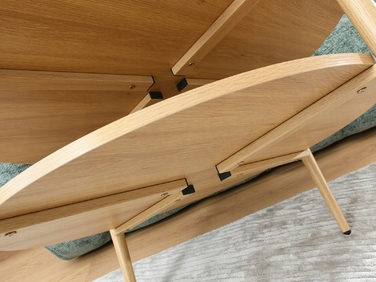 Круглий кавовий столик Mebel-Partner, 80 x 80 x 45 см, колір дуб