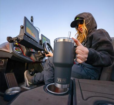 Термос YETI Rambler з кришкою-соломинкою, 1 л (35 oz), колір Чорний Ліс