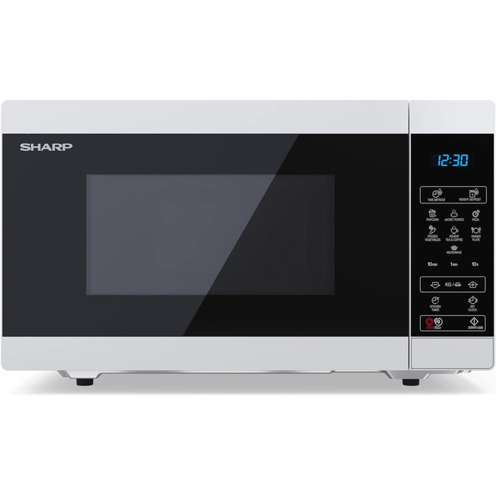 Мікрохвильова піч SHARP MS51ES, 900 Вт, 11 режимів, функція розморожування, 513x306x394 мм, срібляста