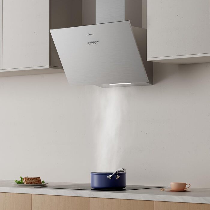 Похила витяжка CIARRA CBCS6762A A+++ 60 см, нержавіюча сталь, продуктивність 650 м³/год, з вугільним фільтром CBCF003, режим рециркуляції та відведення
