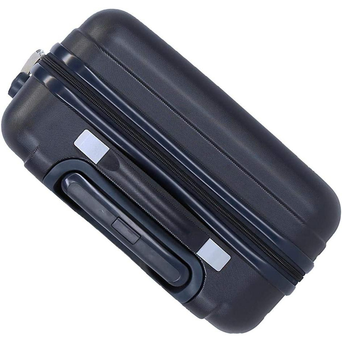 Дитяча валіза Marvel Avengers, жорсткий корпус, синя, 37x55x20 см, 34 л, ABS, з кодовим замком, 4 подвійні колеса, ручна поклажа