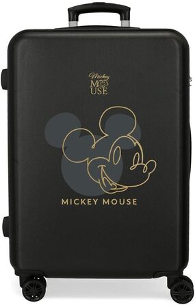 Середня валіза Disney Schwarz, чорна дорожня сумка для подорожей