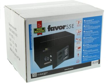 Сейф для меблів BURG-WÄCHTER Favor S5 E з електронним кодовим замком, чорний, 17,8 л, 7 кг, з полицею