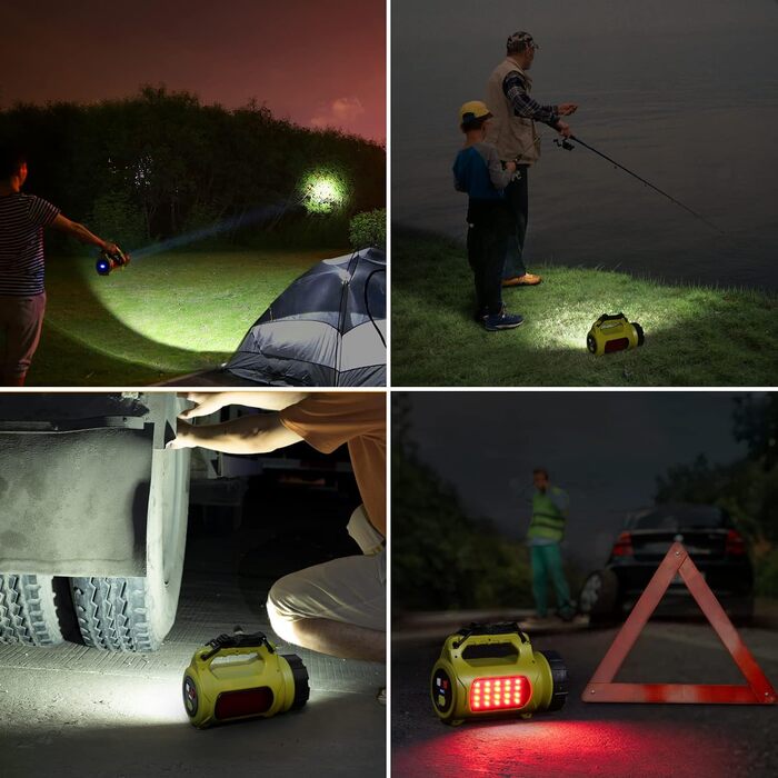 Потужний LED ручний ліхтар LE, акумуляторний, 1000 люмен, CREE, з Powerbank, 3 режими, USB, для кемпінгу та надзвичайних ситуацій