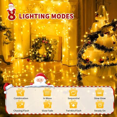 Світлодіодна гірлянда Auriostar для вулиці 20м, 200 LED, теплий білий колір, мережева