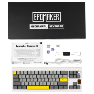 Клавіатура механічна бездротова EPOMAKER Shadow-X Wisteria Linear White (SHX-W-WL)