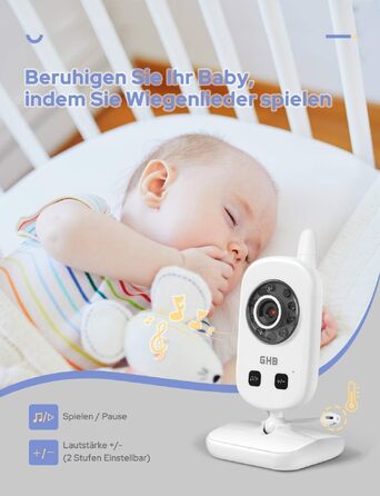 Відеоняня GHB Babyphone з камерою та монітором 2.4 дюйма
