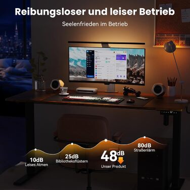 Регульований стіл WALKINGDESK для дому та офісу: електричний, з пам'яттю, 140x60 см, рустикальний коричневий