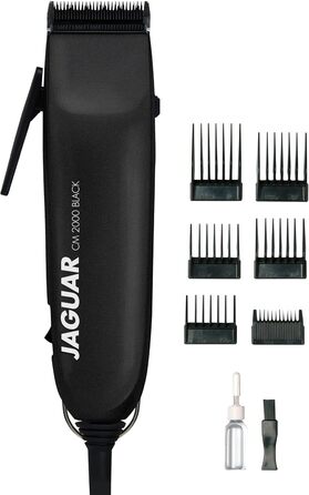 Професійна машинка для стрижки волосся JAGUAR CM 2000, чорна, мережа, швидкознімна, насадки