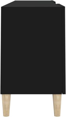 TV-тумба vidaXL чорна 150x30x50 см, деревостружкова, для вітальні, телевізійна підставка, меблі для Hi-Fi апаратури