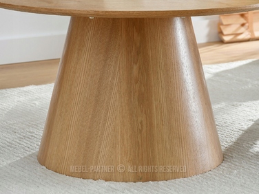 Журнальний стіл Mebel-Partner круглий, 80 x 80 x 45,5 см, колір дуб
