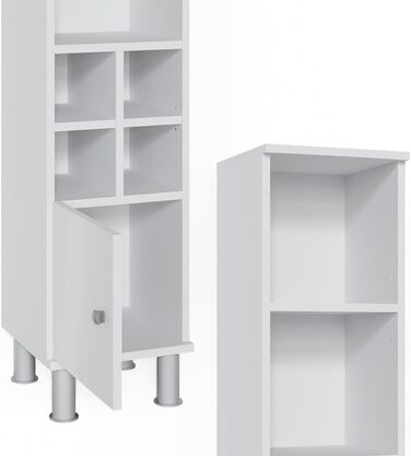Пенал для ванної Vicco Fynn, білий, 30x130.6 см, з малою дверцятком