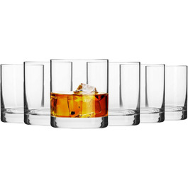 Набір склянок для віскі Krosno Tumbler 300 мл, 6 шт, колекція Blended, для дому, ресторанів і вечірок, можна мити в посудомийці