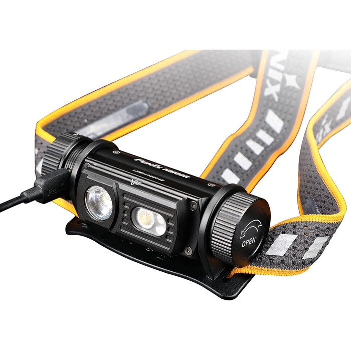 Налобний ліхтар Fenix HM60R з USB-C, перезаряджуваний, з лінзою Френеля для багатодистанційного освітлення
