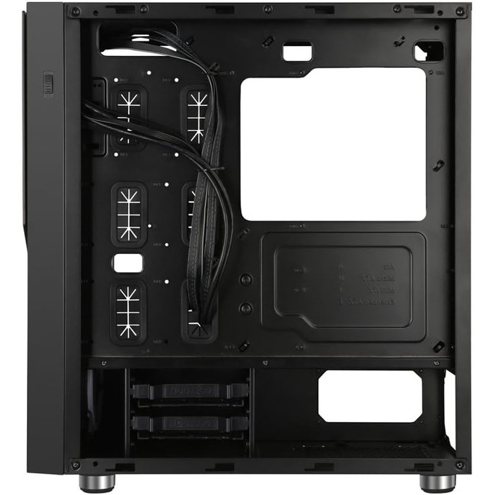 Корпус для ПК TALIUS Valkyria Midi ATX, чорний, ігровий, 0,6 мм