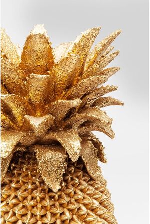 Ваза Kare Design Ananas, золота, 30x15x15 см - Декоративна ваза для квітів у вітальню, на полицю, екзотичний стиль
