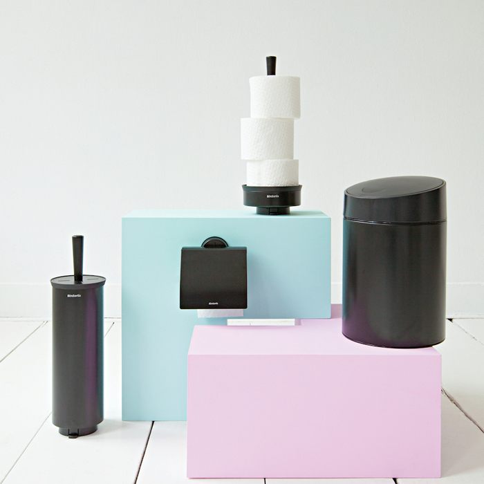 Йоржик для унітазу з тримачем чорний Профіль Brabantia